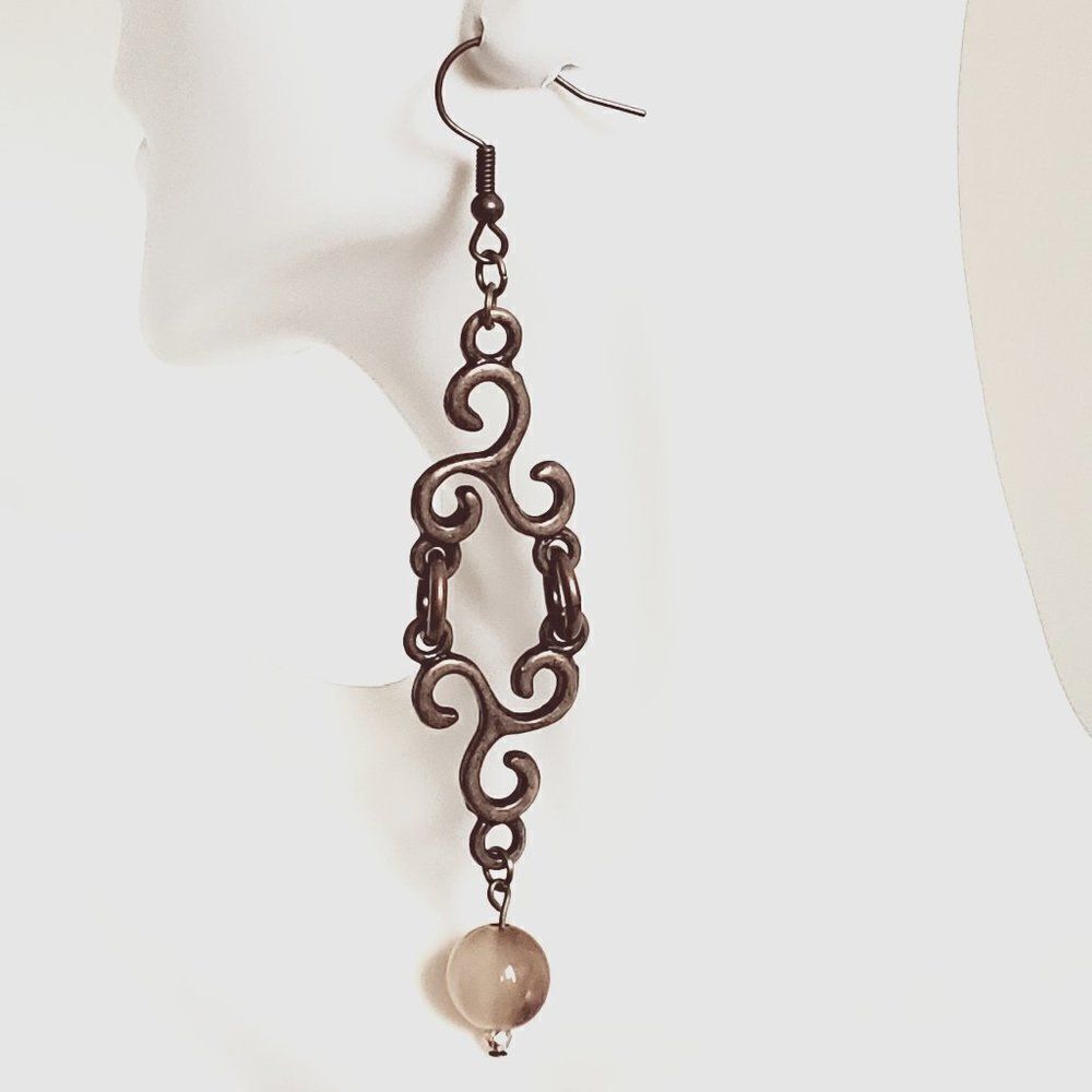Copper color earrings - Handmade (NEW)